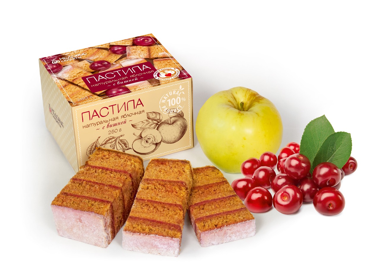 Пастила с вишней, вес 250 гр