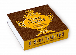 Тульский пряник в коробке "Оранжевый самовар", 250 гр