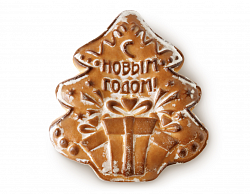 Тульский пряник, елочка  "С Новым годом!", 350 гр